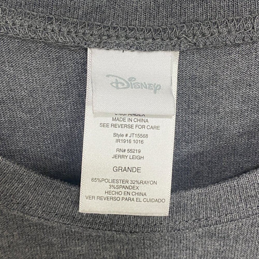 Disney Mickey Mouse Sequin Pullover Sweatshirt Heather Gray Size Large - Picture 6 of 6